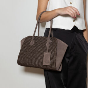 Eden Raffia-Suede Bag - Image 2