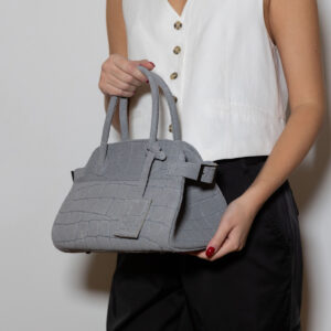 Evelina Suede Croco Bag - Image 1
