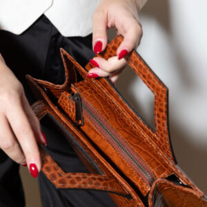 Maria Leather Croco Bag - Image 2