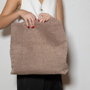 Market Croco Suede Bag - Image 2