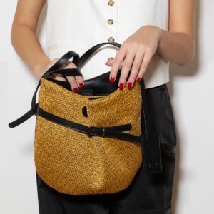 Pieta Raffia- Leather Bag - Image 2