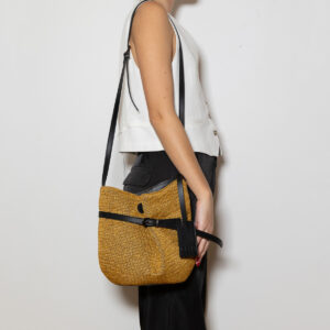 Pieta Raffia- Leather Bag - Image 1