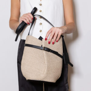 Pieta Raffia- Leather Bag - Image 6