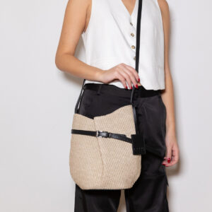Pieta Raffia- Leather Bag - Image 7